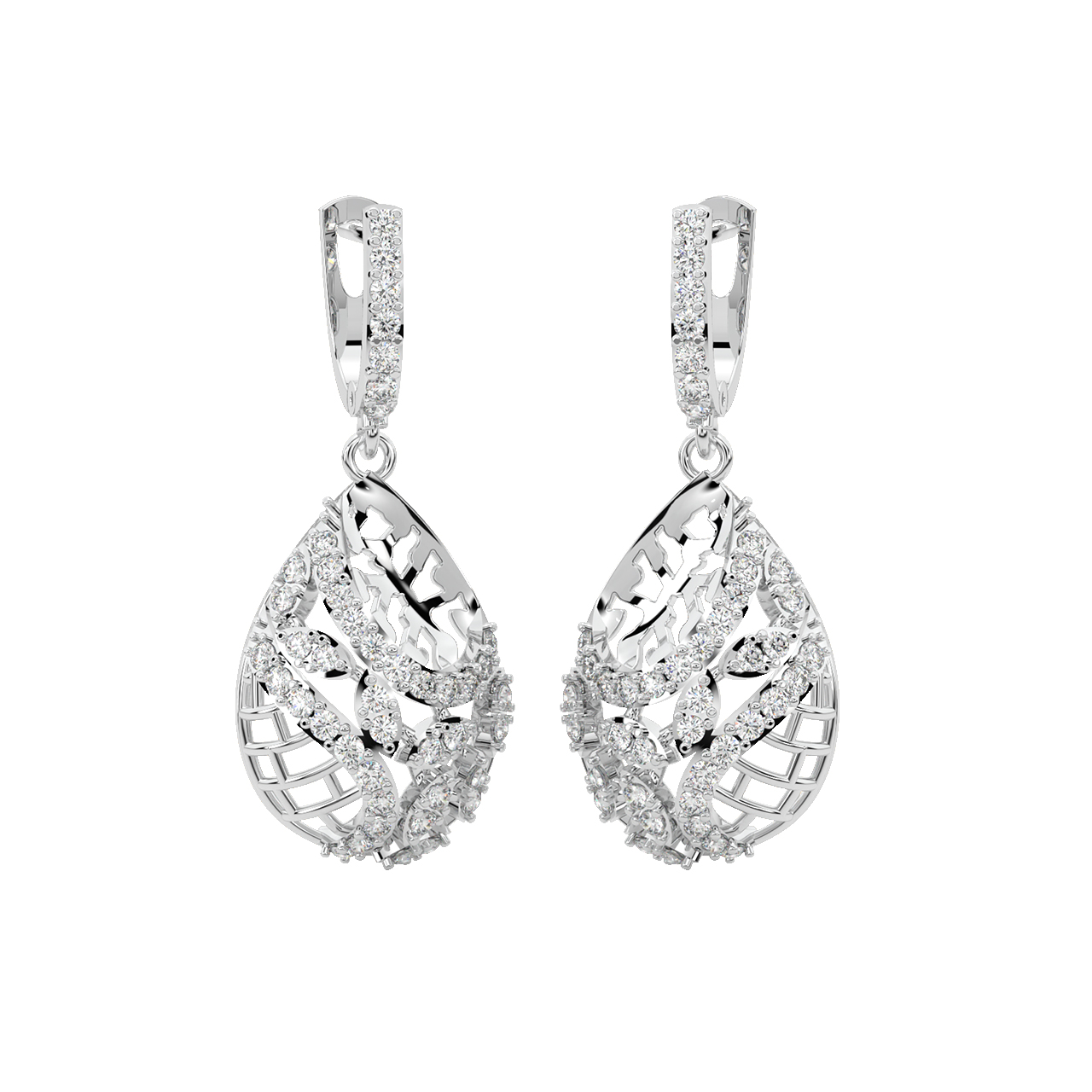 Aggie Round Diamond Earrings